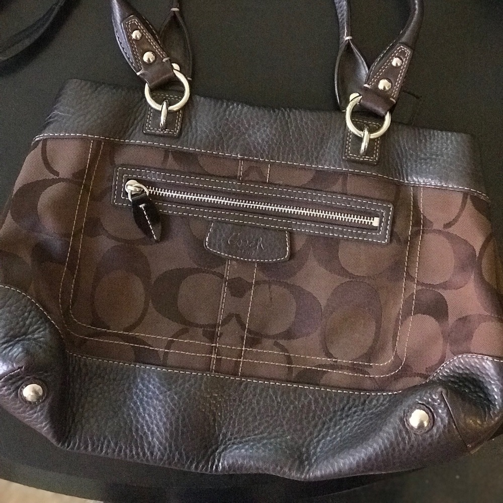 Brown coach bag